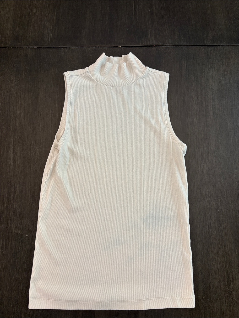LOFT Cream Sleeveless Mock Neck Tank